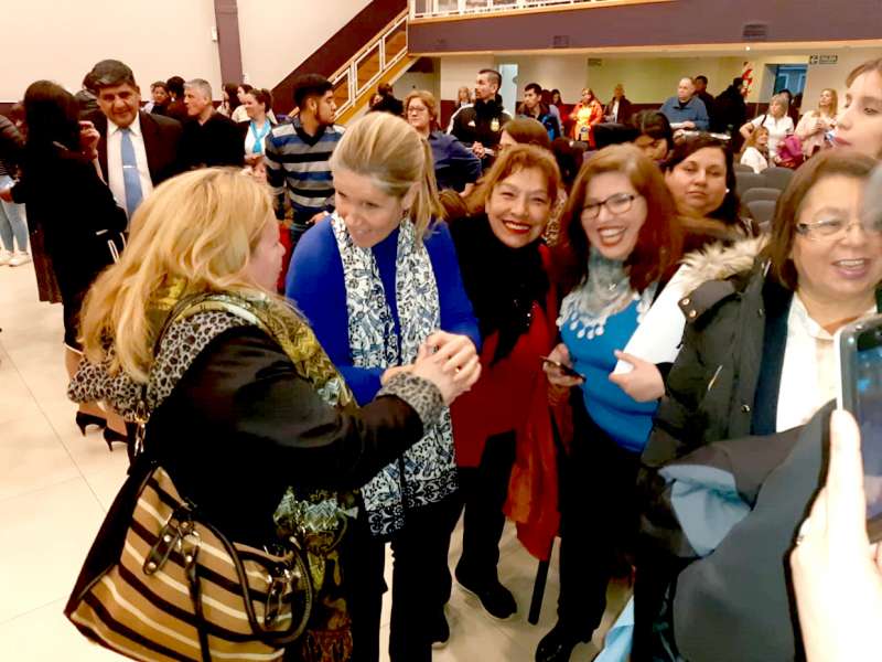 La candidata de Nos en la Iglesia Hay Vida en Jess donde manifest su jbilo por haber obtenido en las PASO ms de cinco mil votos siendo la cuarta fuerza en Tierra del Fuego, una provincia que no habamos logrado visitar, dijo.