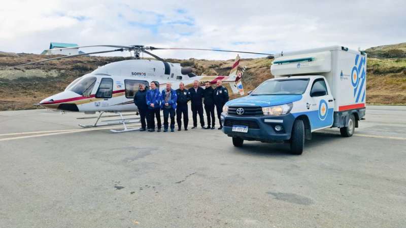 La provincia realiz la primera aeroevacuacin sanitaria oficial con el helicoptero Bell 427