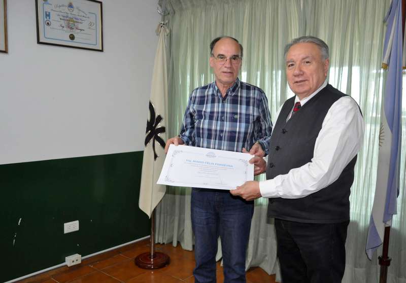 El ingeniero Mario Ferreyra recibi un Diploma de Honor de la Nacin