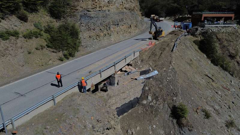 Avanza con los trabajos en el Paso Garibaldi