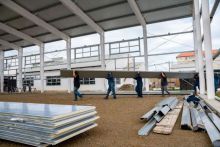 Avanza la construcci�n del Gimnasio del Colegio Soberan�a Nacional 