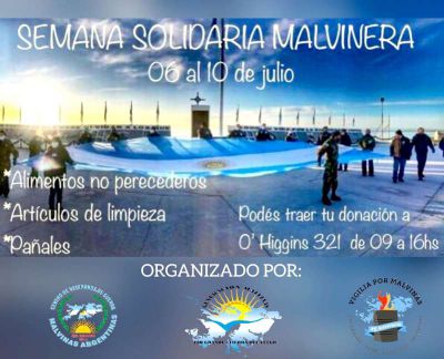 Impulsan Semana Solidaria Malvinera 2020
